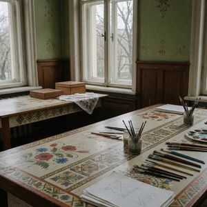 Atelier de pictură decorativă la Muzeul Țării Crișurilor