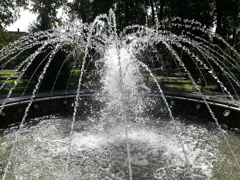 Fântână arteziană în curtea Muzeului Țării Crișurilor din Oradea