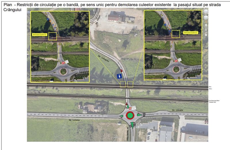 Restricții pe Crângului: Primăria Oradea închide un sens două săptămâni